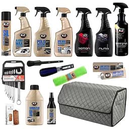 Подарунковий набір K2 з органайзером преміальної якості та автохімією 16 од. (na_166)