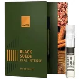 Листівка з пробним зразком Туалетної води Avon Black Suede Real Intense 0.6 мл