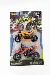 Набір мотоциклів 8523 B2 2 штуки на блістері (6968853360037) Жовто-помаранчевий