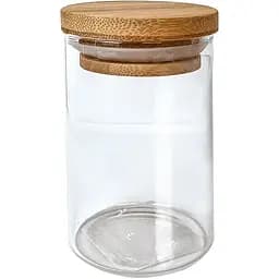 Емкость стеклянная для специй Vittora круглая с деревянной крышкой 110 мл VT-9039-110 (147022)