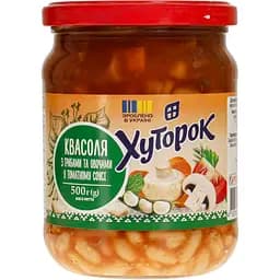 Квасоля Хуторок з грибами та овочами в томатному соусі стерилізована 500 г