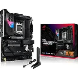 Материнская плата AM5 Asus ROG STRIX X870E-E GAMING WIFI, X870E, 4xDDR5, Int.Video (CPU), 4xSATA3, 5xM.2, 1xPCI-E 5.0 x16, 1xPCI-E 4.0 x1 5.4, Realtek 5Gb, HDMI/2xType-C, ATX