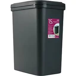 Відро для сміття MBM My Home з кришкою 15 л антрацит (BIN-04 15L ANTHRACITE) - мініатюра 2