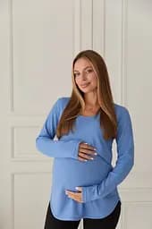 Лонгслів для вагітних та годуючих Avila L Lullababe Денім - мініатюра 4