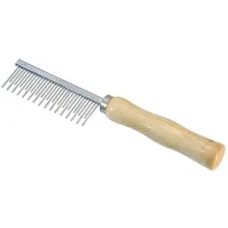 Гребінець Camon з чергуванням зубців з дерев'яною ручкою 17.5 см