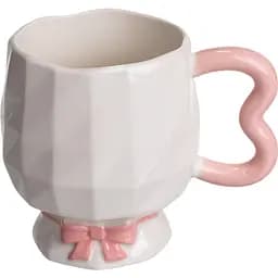 Чашка порцелянова Yiwu на ніжці 400 мл рожевий Yiwu FM-39C