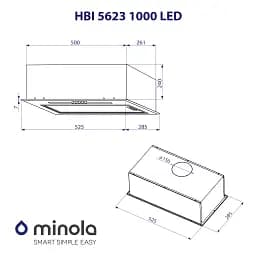 Витяжка повновбудована Minola HBI 5623 I 1000 LED - мініатюра 10