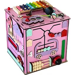 Развивающая игрушка Temple Group Бизикуб 30х30х30 см розовый (TG145644630)