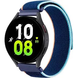 Ремінець для Samsung Galaxy Watch 4 40mm - синьо-жовтогарячий ширина кріплення 20мм нейлоновий Watchbands NormalCloth (W45-8WB75296513)