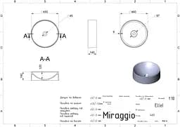 Умивальник Miraggio ELLEL (0001079) Mirasoft, Матовий, Накладний, Білий - мініатюра 2
