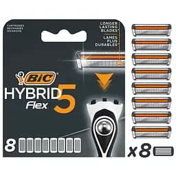 Змінні картриджі для гоління BIC Hybrid 5 Flex 8 шт.