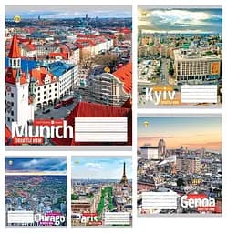 Тетради ученические 60 листов клетка Твердая 41606 Город, 10 шт. в упаковке