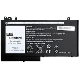 Акумулятор для ноутбуків Dell Latitude 12 5000 (RYXXH) 11.1V 3400 mAh