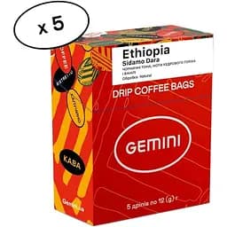 Кофе дрип Gemini Ethiopia Sidamo Dara Natural 5 шт