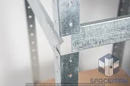 Стелаж металевий 200×60×30 оцинкований самозбірний SPACEMAX - мініатюра 3