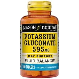 Калия глюконат Mason Natural 595 мг 100 таблеток