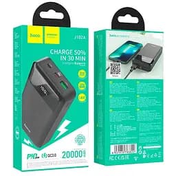 Портативна батарея Hoco Cool figure power bank J102A 20000mAh 20W чорна - мініатюра 4