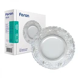 Свiтильник точковий Feron 7572 під лампу з підсвіткою прозорий (28859)
