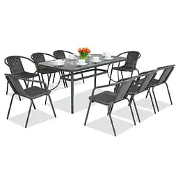 Комплект садових меблів 4Points Ravello-8 з прямокутним столом 140x80x70 см