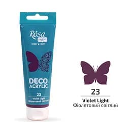 Акрил для декора Фиолетовый светлый (23) матовый 75 мл Rosa Talent