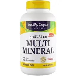 Хелатні мультимінерали без заліза Healthy Origins Chelated Multi Mineral Iron Free 240 вегетаріанських капсул