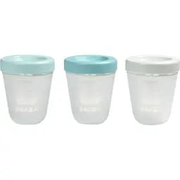 Набір із 3 силіконових контейнерів Beaba, блакитний, 200 мл (912778)