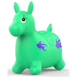 Дитячий гумовий стрибун Metr+ Ослик MS 4163 Іграшка стрибунок для дітей від 12 місяців Зелений