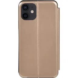 Чохол-накладка Toto Book Rounded Leather Case Apple iPhone 12 Mini Gold