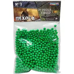 Пластикові кульки для дитячої зброї Colorplas 6 мм 1000 шт. Зелений 1-152