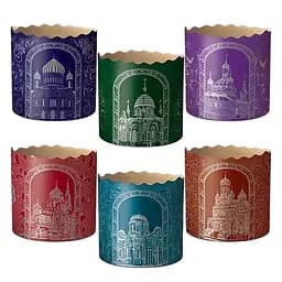 Форми для випічки паски Срібні собори 8.5х9 см 50 шт.