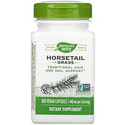 Хвощ полевой Nature's Way Horsetail Grass 440 мг 100 вегетарианских капсул