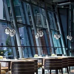 Світильник із 3-ма плафонами різних розмірів у хромованому корпусі | Line F | Арт. AA222/3 CH