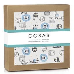 Пелюшки фланелеві Cosas Blue Leo & Giraffe 80х100 см, блакитні
