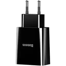 Мережевий зарядний пристрій Baseus Speed ​​Xiaomini 2USB 2.1A + Cable Lightning TZCCFS-R01 Black - мініатюра 2