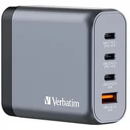 Зарядное устройство Verbatim GaN 140 W 4 ports (2xUSB-C-140 W,USB-C 20 W /USB-A -3.0) (32203)