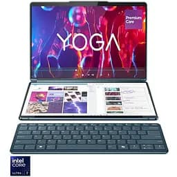 Ноутбук Lenovo Yoga Book 9 13IMU9 с процессором Intel Core Ultra 7 155U pana la 4.8GHz, 2 x 13.3", 2.8K, OLED, сенсорный, 16GB DDR5, 1TB SSD, Intel® графикой, Windows 11 Home, Tidal Teal