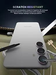 Захисне скло для камери Samsung Galaxy S24 5G (SM-S921), Supreme BI, фіолетовий колір, з рамкою, глянцеве скло для захисту лінз, протиударне, прозоре, з клейовим шаром по контуру, не впливає на якість фото, ArmorStandart (ARM76608) - мініатюра 5