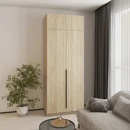 Шкаф 2-дверный с антресолью MebelStar Оскар ДСП BL-B, комплект полок 100x52x260 см Дуб сонома (MBS-4847)