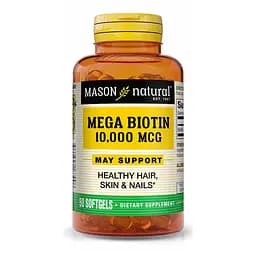 Вітаміни та мінерали Mason Natural Mega Biotin 10000 mcg, 50 капсул