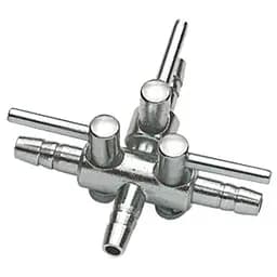 Кран на три виходи (метал) Hobby Metallic Air Valve 4/6 мм 3-Ways (63350) - мініатюра 1