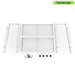 Стелаж-етажерка двоярусний з металу білий 60x26x60см SW-00002102 - мініатюра 6