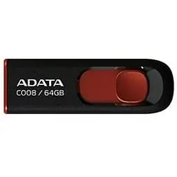 USB флеш накопитель ADATA 64GB C008 Black+Red USB 2.0 (AC008-64G-RKD)