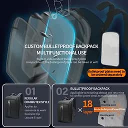 Рюкзак Tigernu T-B9600 15.6" Grey (T-B9600GR) - мініатюра 4