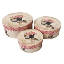 Набор подарочных коробок UFO Bouquet, круглая, W9372, 3 шт. (W9372 Набор 3 шт BOUQUET круг.)