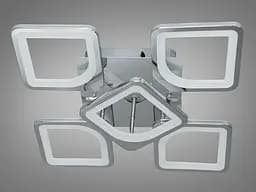 Стельова LED-люстра Diasha S8060/4+1HR з пультом і димером, хром, 70W, 3850 lm, квадратні акрилові плафони 44x44 см - мініатюра 4