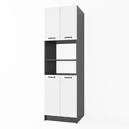 Пенал для кухні Moreli Id27-K75 Ш 600 мм В 2004 мм Г 588 мм Чорний-Білий (id27-k75-black-white)