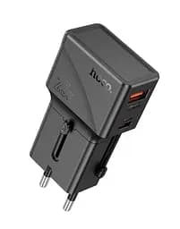 Мережевий зарядний пристрій Hoco AC24 Mini PD25W+QC3.0 Чорний