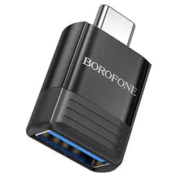 Адаптер Borofone BV18 Type-C male to USB female USB 3.0 adapter чорний - мініатюра 5