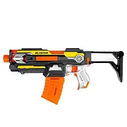 Автомат SB 524-3 черный, съемный магазин и приклад, складная мушка, 30 мягких патронов с присосками.