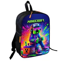 Рюкзак школьный Minecraft - Крипер в кепке с джойстиком, 36×27 см для мальчиков (01747)